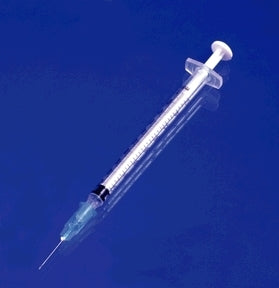 Tuberculin Syringe Only 1cc Low Dead Space Plunger Luer Slip with Cap 100Bx