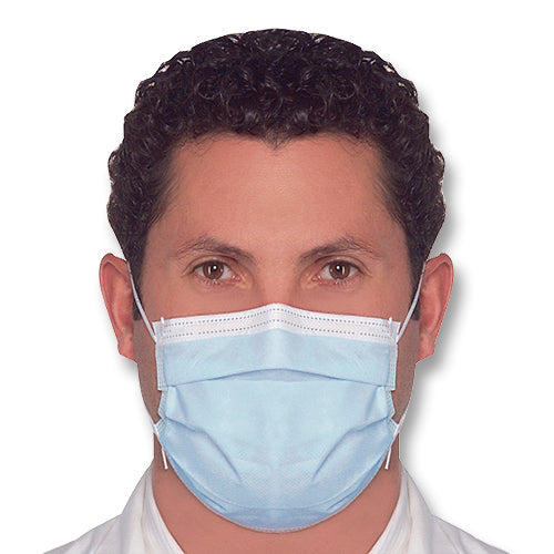 Safe+Mask Premier Earloop Mask Level 1 Blue 50Bx