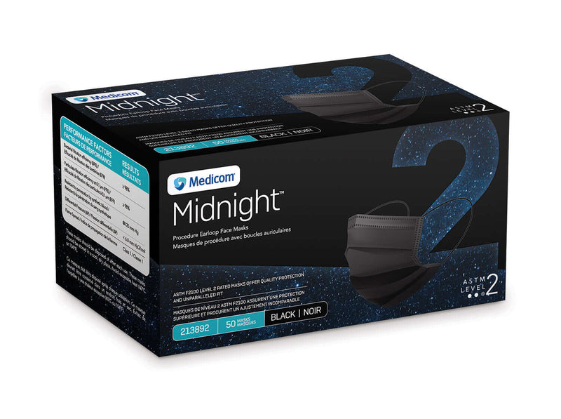 Procedure Earloop Mask Midnight L2 50/bx 10bx/cs