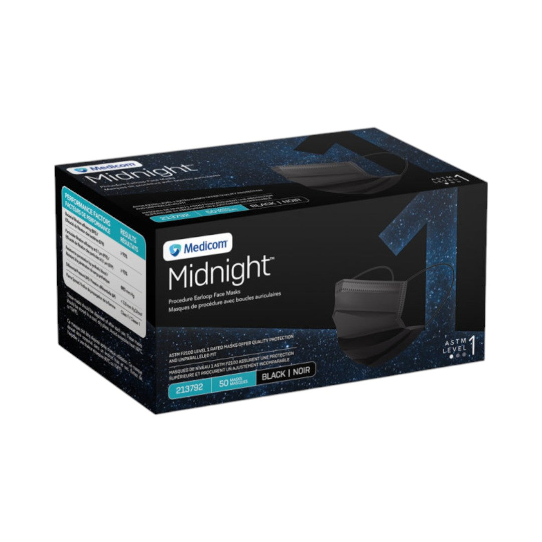 Procedure Earloop Mask Midnight L1 50/bx 10bx/cs
