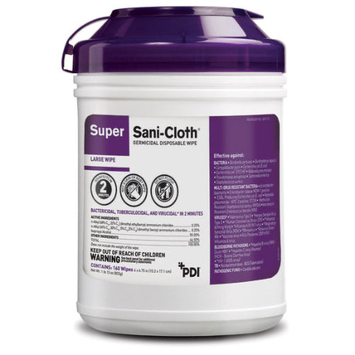 Sani-Cloth AF3 Germicidal Disposable Wipes Large 6" x 6.75" 160Pk