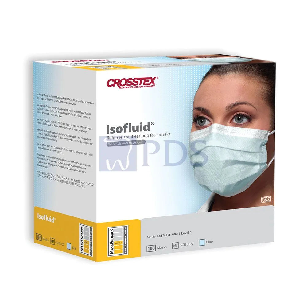 Crosstex Isofluid Earloop Mask