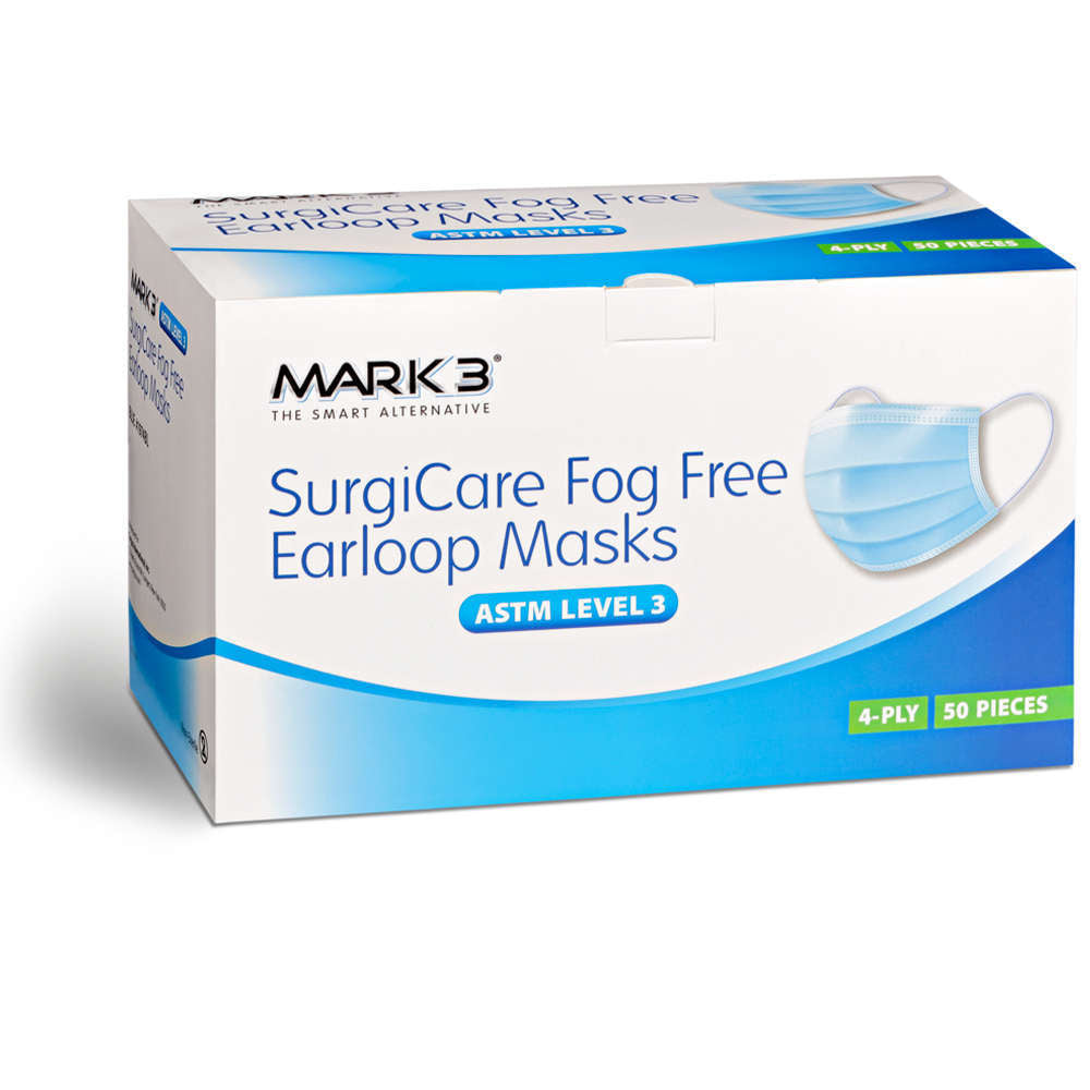 EarLoop Mask Level 3 Blue with Anti-Fog
