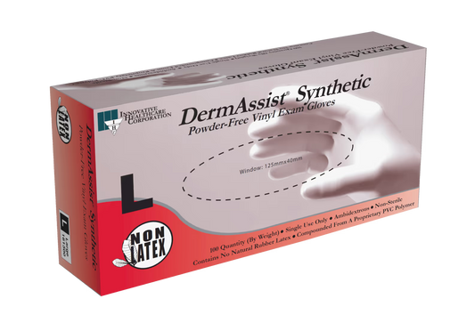 Innovative DermAssist Vinyl SYN Synthetic gloves: Non-Sterile, Powder free