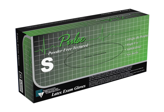 Innovative Pulse Latex Powder-Free Exam Gloves