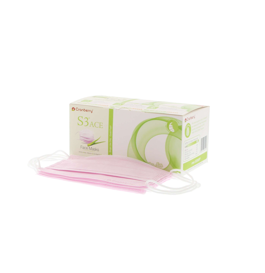 Cranberry S3 Ace Pink Mask 50Bx
