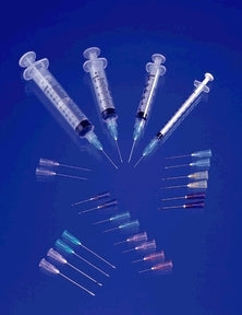 Syringe & Needle Luer Slip 3cc Low Dead Space Plunger 25G x 5/8" 100Bx