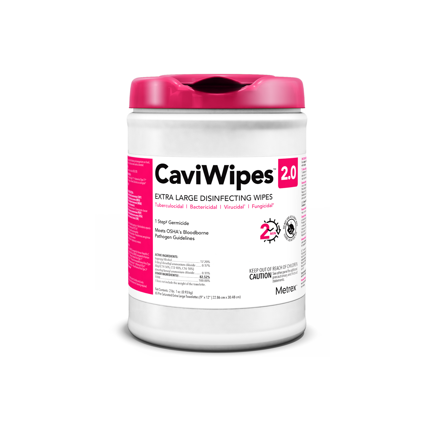 CaviWipes 2.0 Surface Disinfectant 9 x 12 (XL) 65Tb