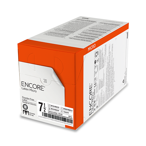 Ansell Encore Microptic Powder-Free Latex Surgical Gloves