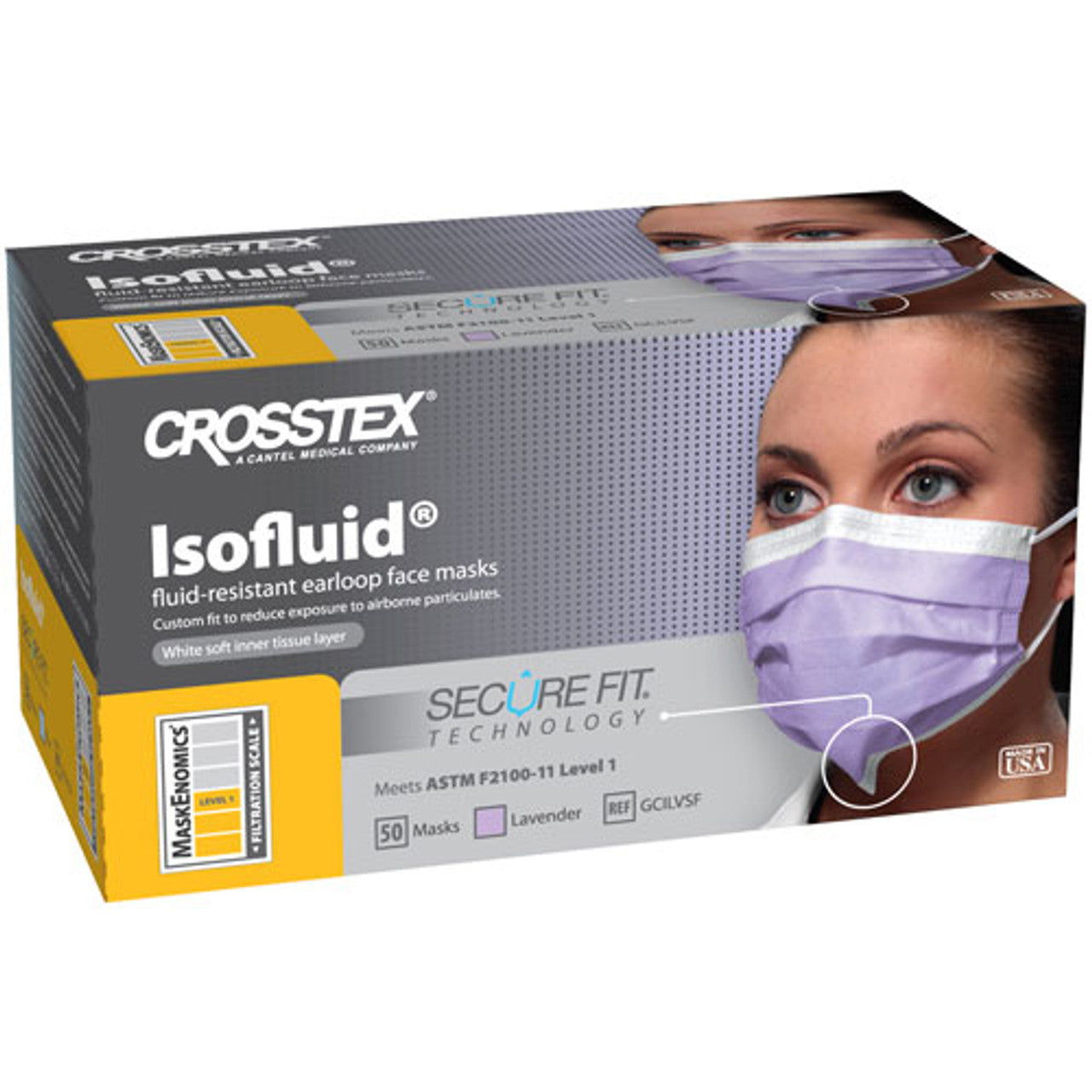 Crosstex Isofluid Earloop Mask