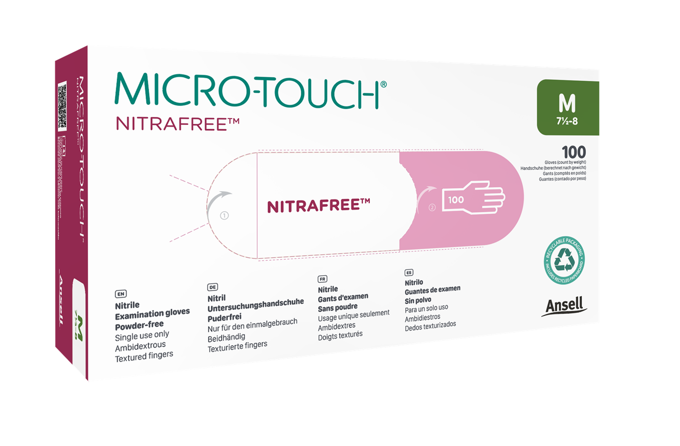 Ansell Micro-Touch Nitrafree Examination Gloves